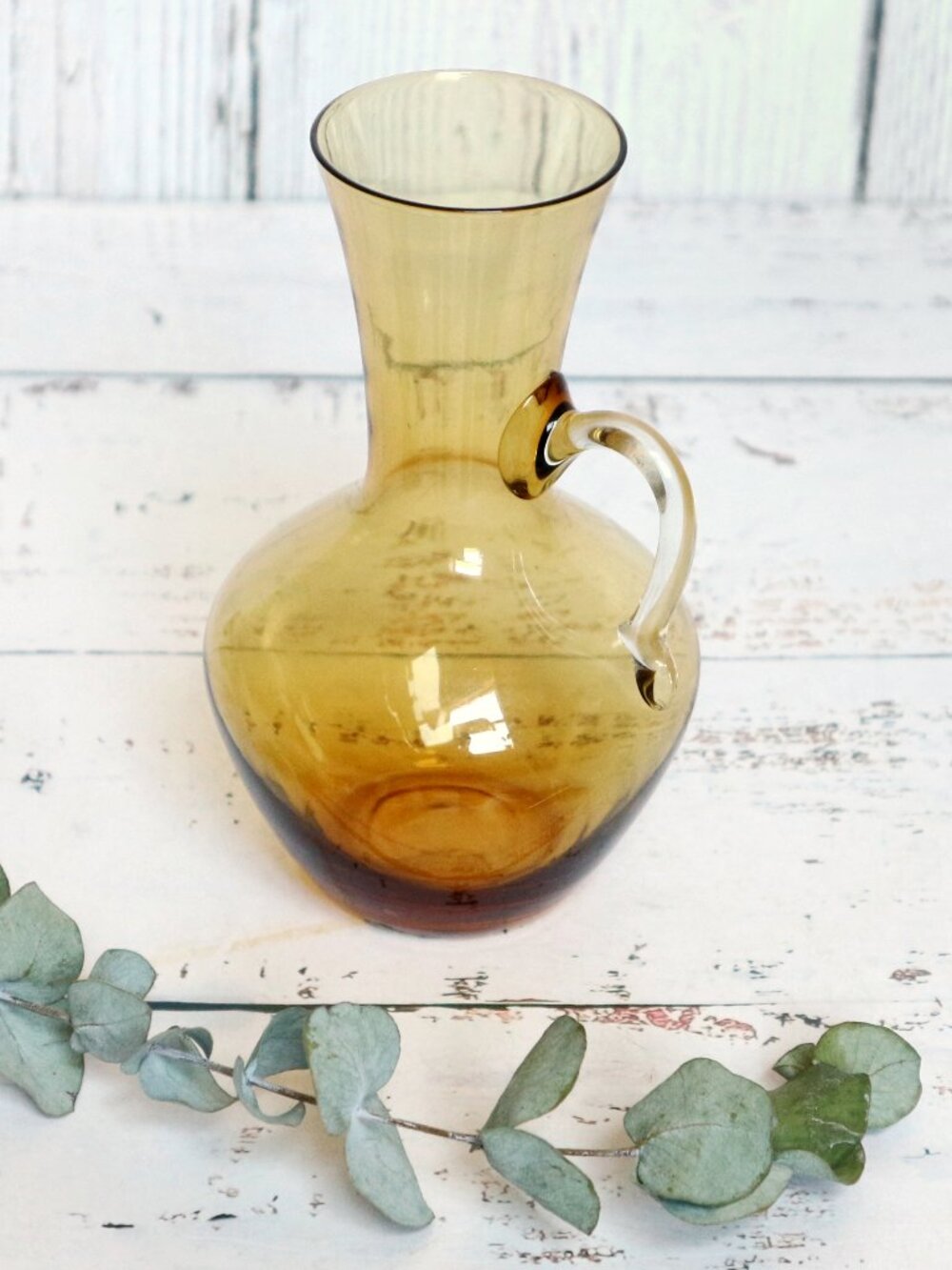 Amber Kreiss Art Glass Bud Vase Hand Blown Made in Japan | Vintage Colored Glass